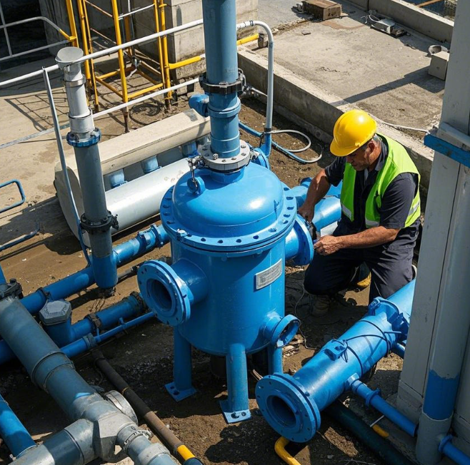 電動刷式自清洗過濾器應用現場 電動刷式自清洗過濾器應用現場